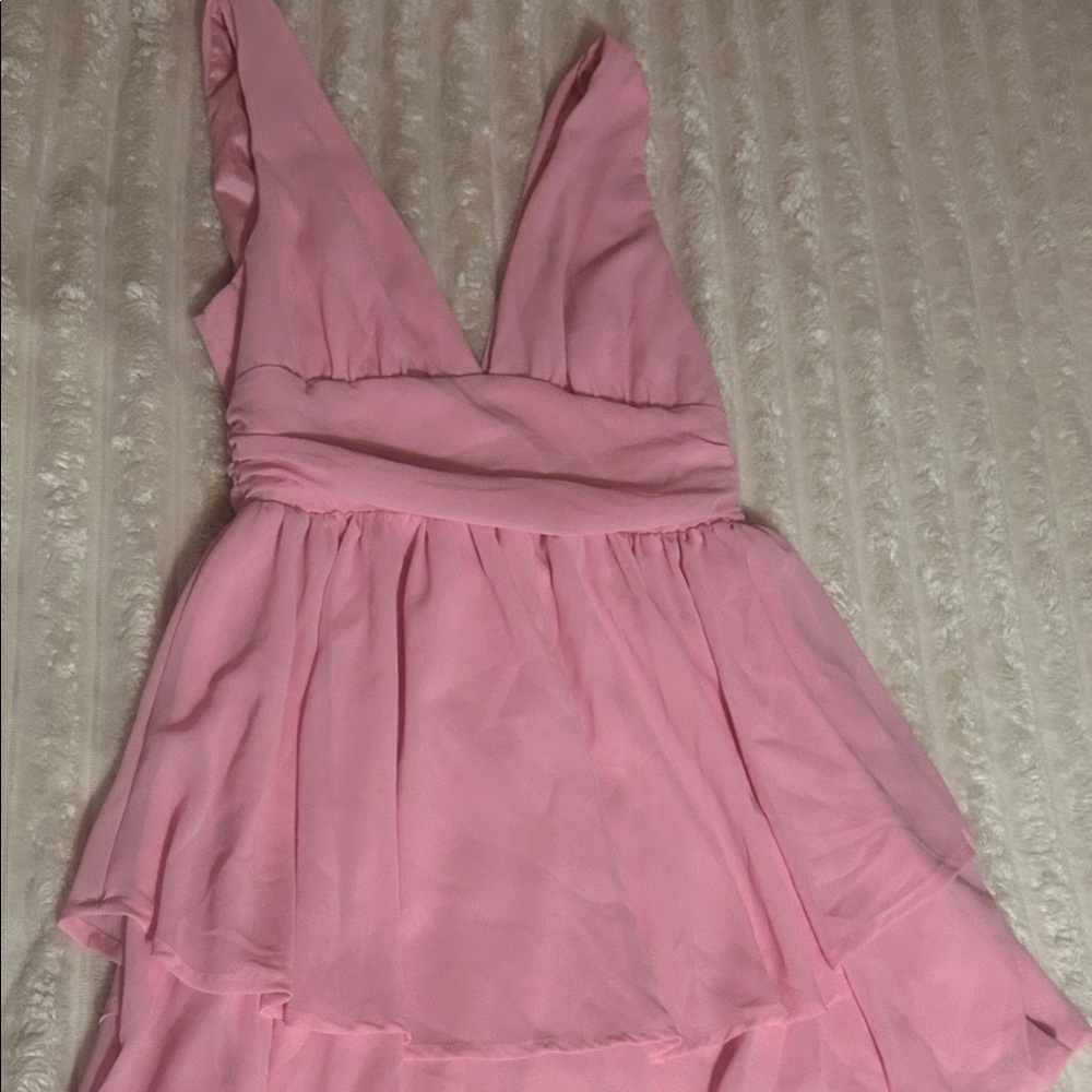 SHEIN Pink Satin Slip Dress